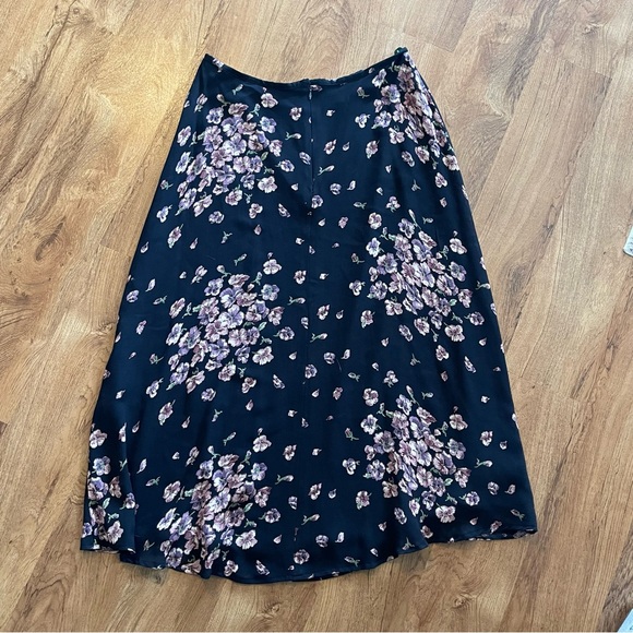 Vintage Laura Ashley Floral Midi A-line Skirt - Picture 4 of 5